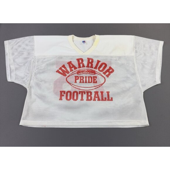 Rare Vintage 80s Russell Ahtletic Warrior Pride Football Jersey USA Made XL #75 - Picture 1 of 12